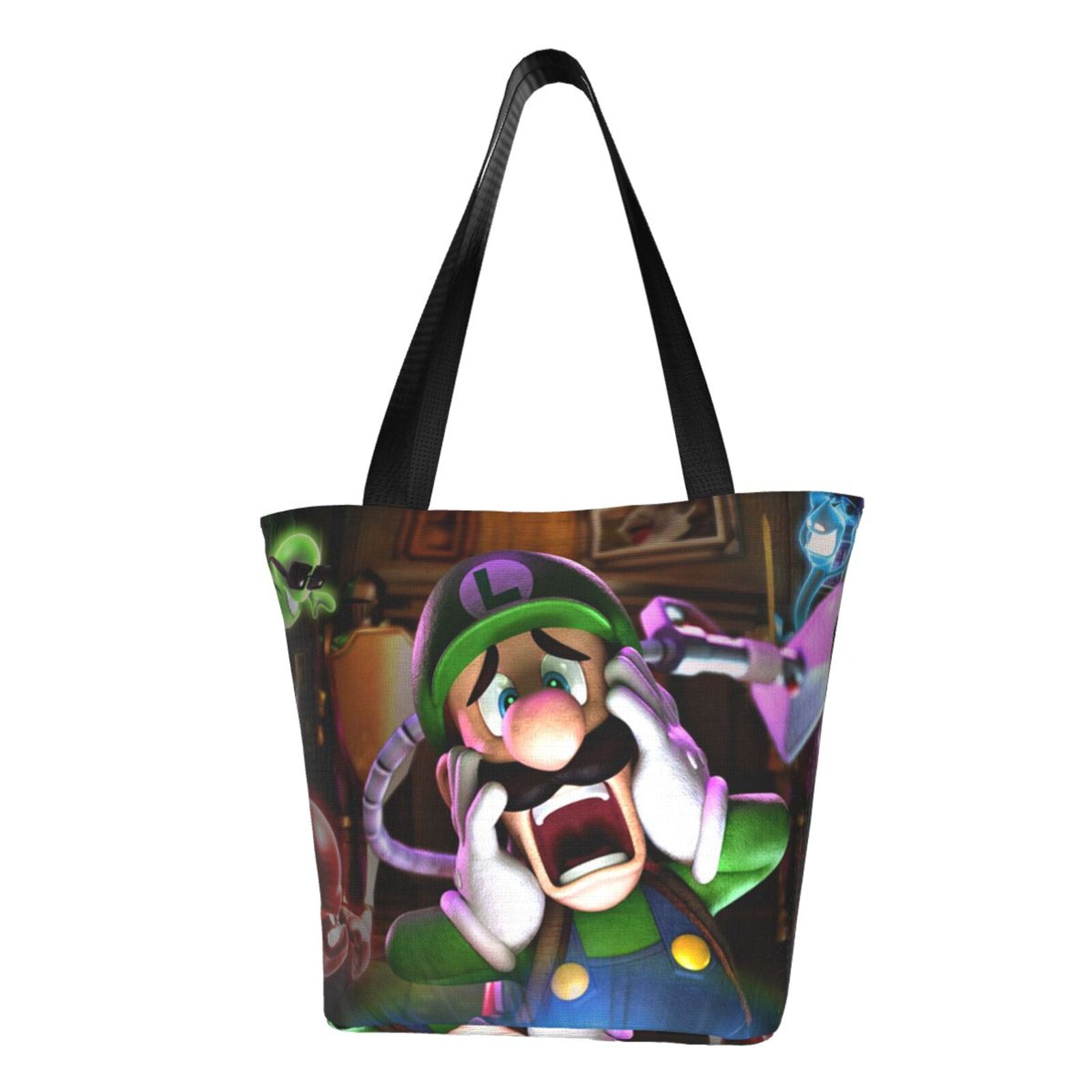 Scary Luigi S Mansion Women S Tote Bag Large Capacity Shoulder Handbag