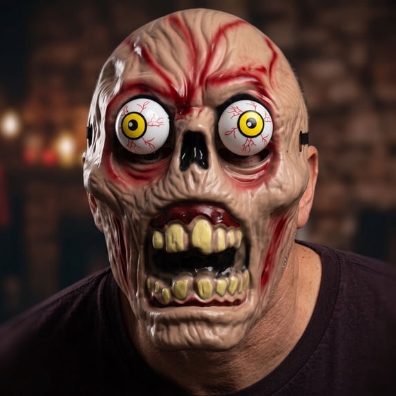 Scary Mask 9 Inch Mask Scary Halloween Mask Full Face for Masquerade Party Themed Accessory for Men and Women, 1 Pack