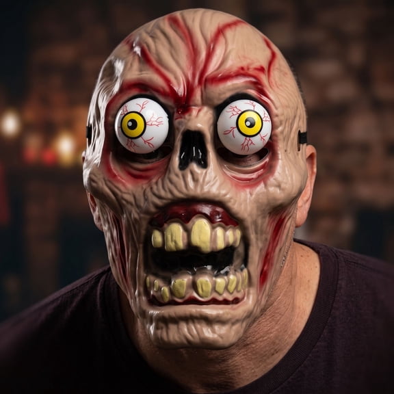 Scary Mask 9 Inch Mask Scary Halloween Mask Full Face for Masquerade Party Themed Accessory for Men and Women, 1 Pack