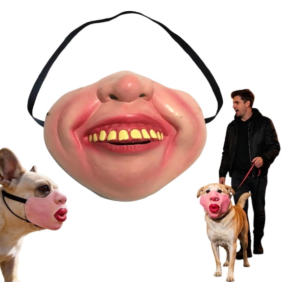 Scary Mask for Dogs, Halloween Head Realistic Masks, Latex Pet Face Costume for Small Medium Dogs Hilarious Pet