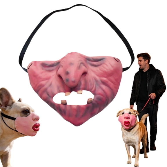Scary Mask for Dogs, Halloween Head Realistic Masks, Latex Pet Face Costume for Small Medium Dogs Hilarious Pet