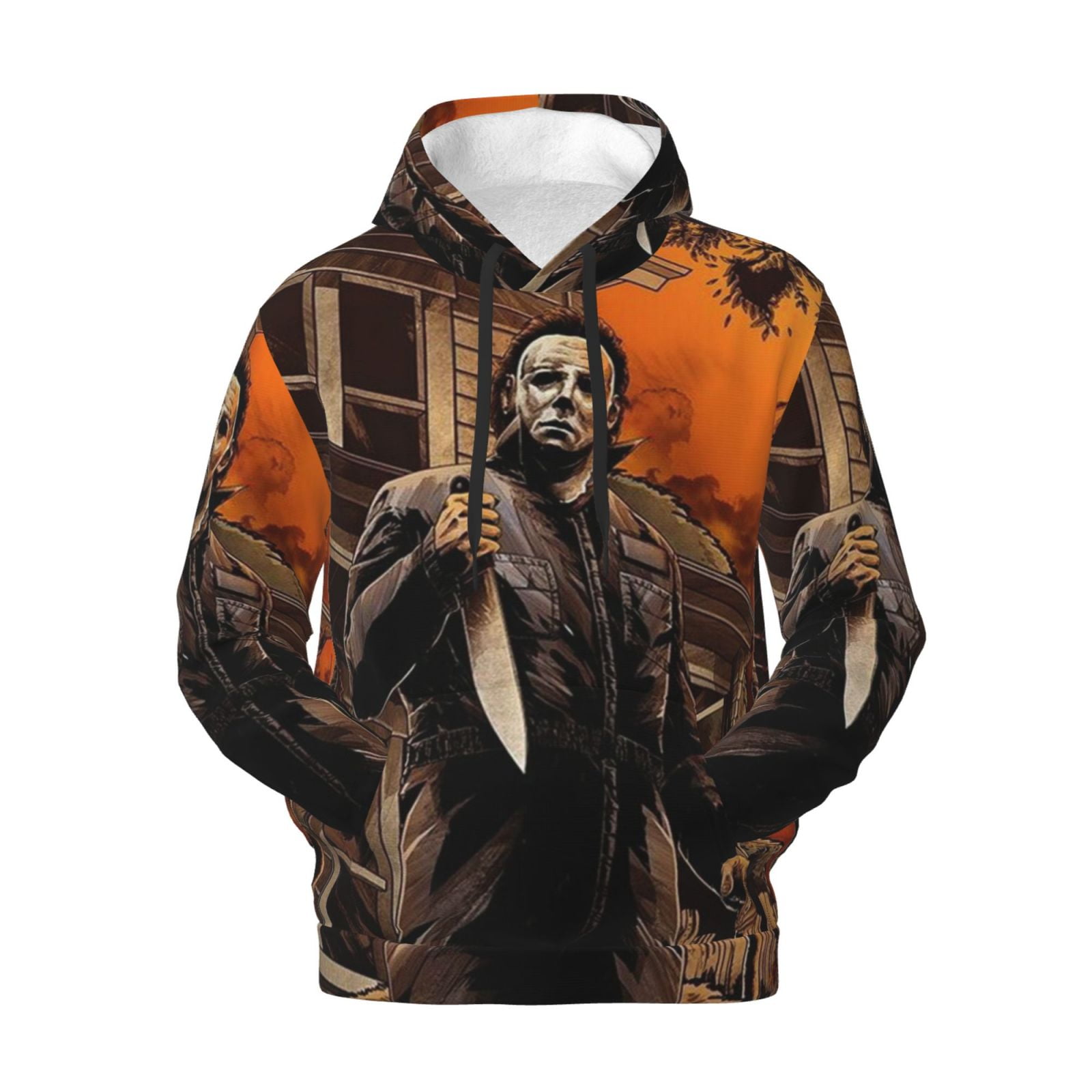 Scary Michael Myers Men's Sweatshirt Hoodies Soft Plush Fleece Pullover