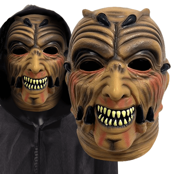 Scary Monster Horror Mask for Adults, Creepy Demon ZombieStyle Halloween Cosplay Costume Prop