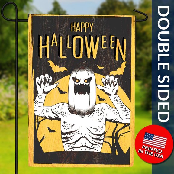 Scary Mummy Halloween Flag Monster Decor Double Sided