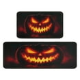 thumbnail image 1 of Scary Night Halloween Horror Pumpkin () Kitchen Mats Sets Of 2 Decor Mats for Room Farmhouse-Non Skid Washable Floor Mats Retro Rugs (17x47in+30x17in), 1 of 7