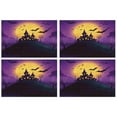 thumbnail image 1 of Scary Night Moon Castle Bat Halloween Placemats Set of 4 Autumn Halloween Place Mats Washable Anti-Skid Dining Table Mats for Party Kitchen Dining Decoration, 1 of 7