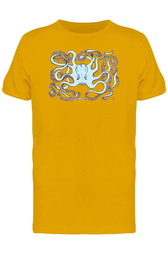 Scary Octopus With Long Tentacle T-Shirt Men -Image by Shutterstock, Male Small