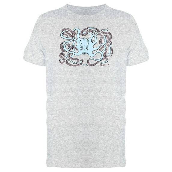Scary Octopus With Long Tentacle T-Shirt Men -Image by Shutterstock, Male x-Large