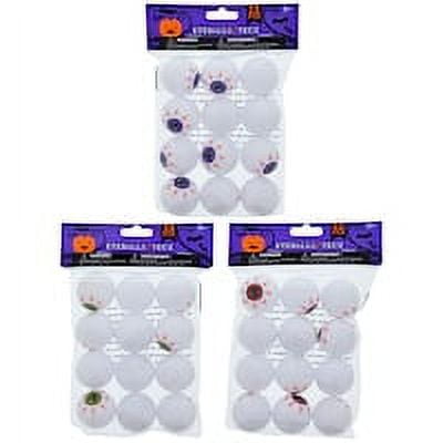 Scary Ping Pong Halloween Eyeball Suitable for Halloween Party Favorite Gift Bag Stuffing Horror Props (36 ct) 3-Pack