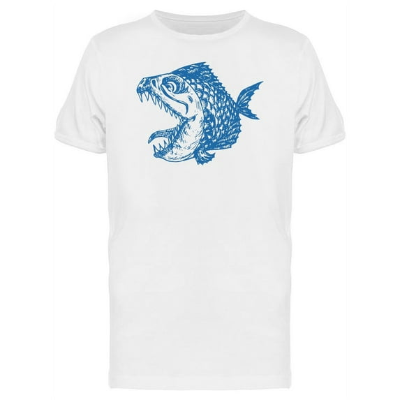 Scary Piranha Monster T-Shirt Men -Image by Shutterstock, Male XX-Large
