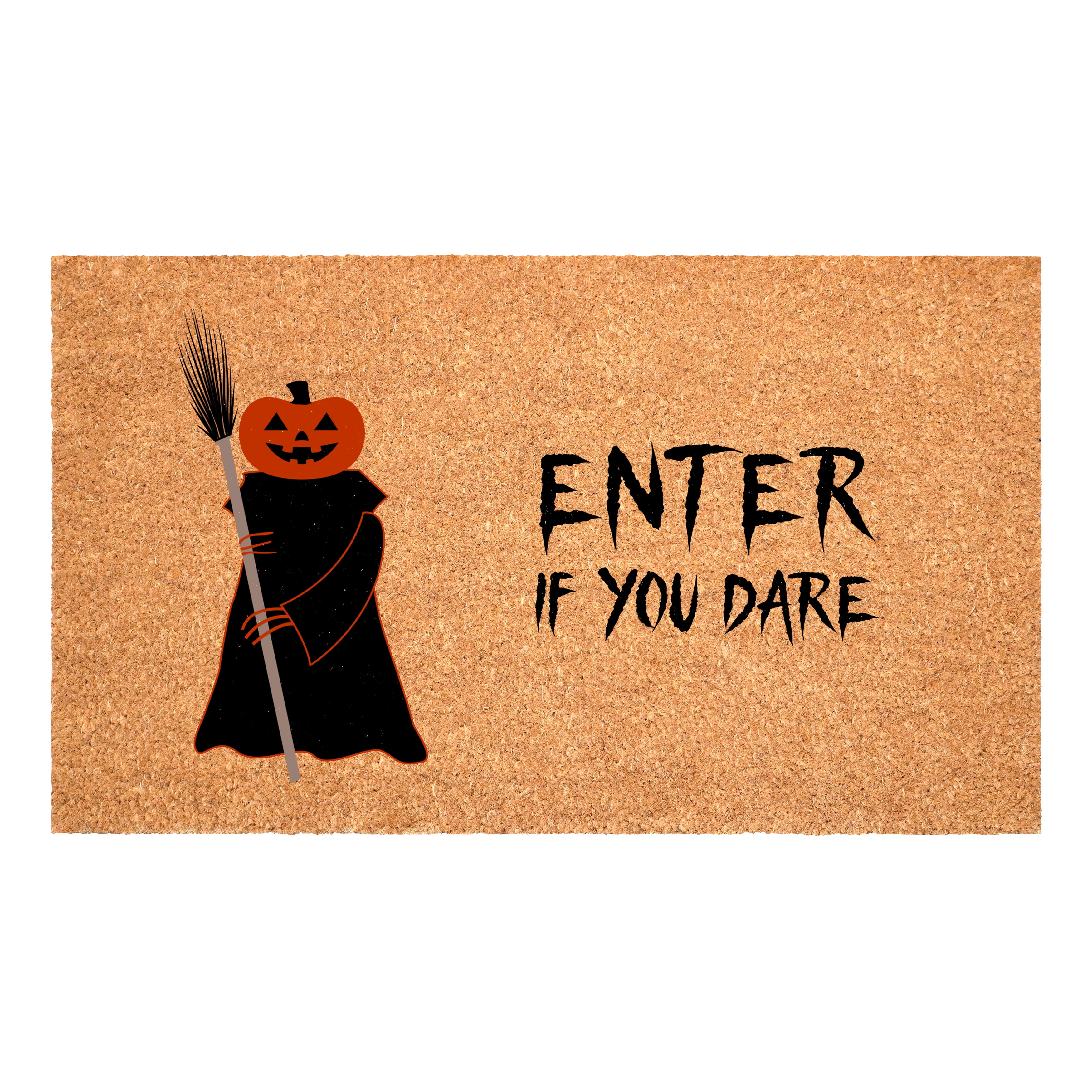 Calloway Mills 114771729 Scary Pumpkin Enter If You Dare Doormat, 17"x29"