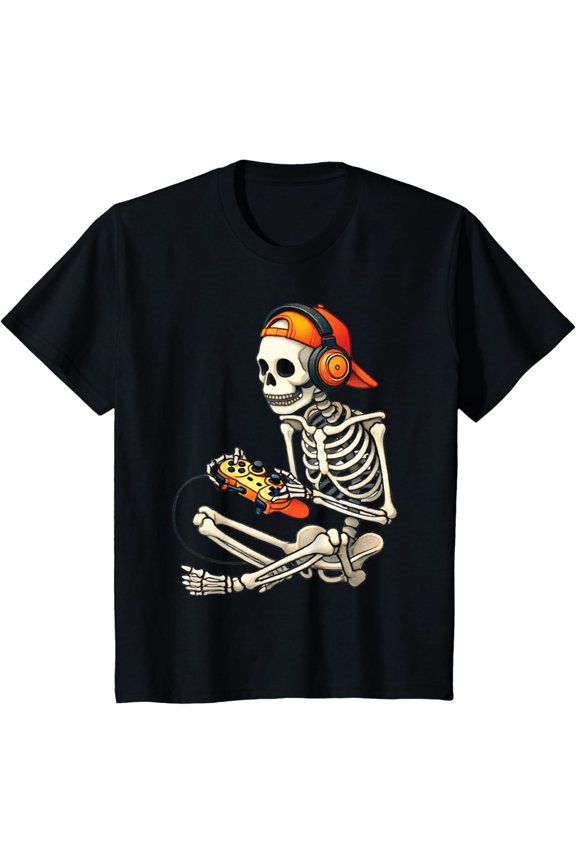 Scary Pumpkin Face Halloween Shirt Boys Kids Costume Tee