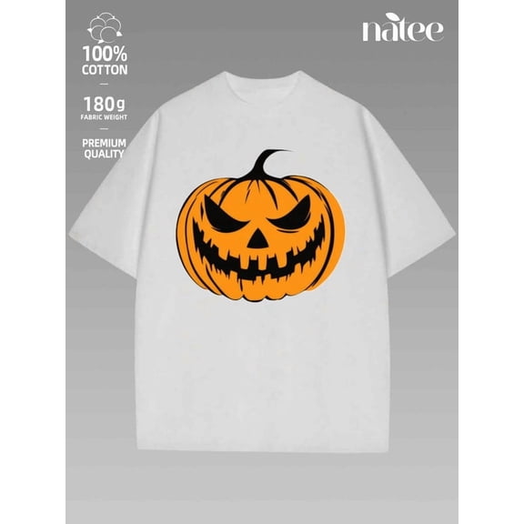 Scary Pumpkin Face Halloween Streetwear T-shirt