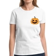 thumbnail image 1 of Scary Pumpkin Face Halloween T Shirt for Women - S M L XL 2XL 3XL Graphic Tee - Scary Happy Halloween Outfit Gift Funny Holiday Tee T-Shirt Ladies, 1 of 2