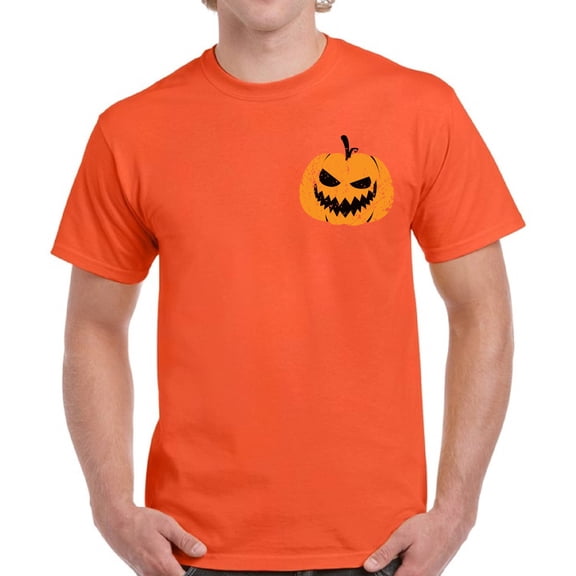 Scary Pumpkin Face Top Halloween Gift Shirt for Men - S M L XL 2XL 3XL 4XL 5XL Happy Halloween Graphic Tee - Funny Scary Holiday Tee T-Shirt Mens