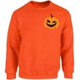 thumbnail image 1 of Scary Pumpkin Face Unisex Sweatshirt Halloween Sweater for Her Him - S M L XL 2XL 3XL 4XL 5XL Graphic Tee - Women Men Crewneck Funny Happy Halloween Holiday Gift, 1 of 2