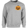 thumbnail image 1 of Scary Pumpkin Face Unisex Sweatshirt Halloween Sweater for Her Him - S M L XL 2XL 3XL 4XL 5XL Graphic Tee - Women Men Crewneck Funny Happy Halloween Holiday Gift, 1 of 2