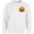thumbnail image 1 of Scary Pumpkin Face Unisex Sweatshirt Halloween Sweater for Her Him - S M L XL 2XL 3XL 4XL 5XL Graphic Tee - Women Men Crewneck Funny Happy Halloween Holiday Gift, 1 of 2