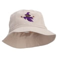 thumbnail image 1 of Scary Pumpkin Ghost Embroidered Bucket Hat - Khaki OSFM, 1 of 5