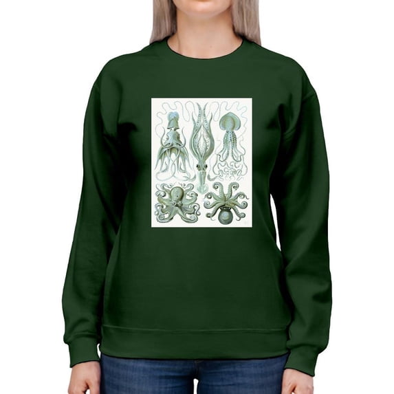Scary Sea Creatures Sweatshirt Women -Fab Funky Designs, Female 5X-Large