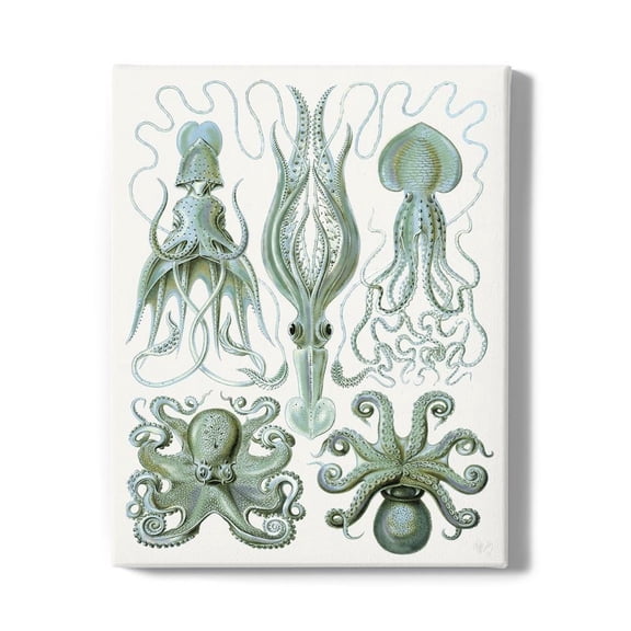 Scary Sea Creatures Wrapped Canvas -Fab Funky Designs,