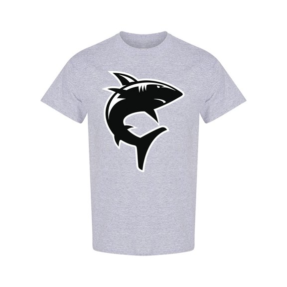 Scary Shark Silhouette T-Shirt Men -Image by Shutterstock, Male x-Large