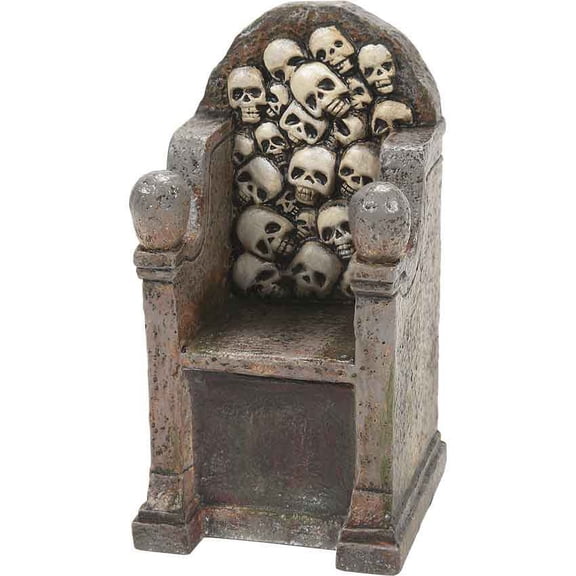 Department 56 Villages 3.25In Scary Skeletons Throne, Polyresin, Halloween Chair Skull 6011475