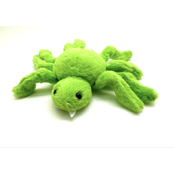 Scary Spider Green Colored Plush Spider w/Bendable Legs - By Ganz