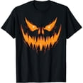 thumbnail image 1 of Scary Spooky Jack O Lantern Face Pumpkin Halloween Men Boys T-Shirt, 1 of 4