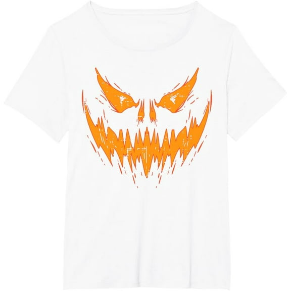 Scary Spooky Jack O Lantern Face Pumpkin Halloween Men Boys T-Shirt