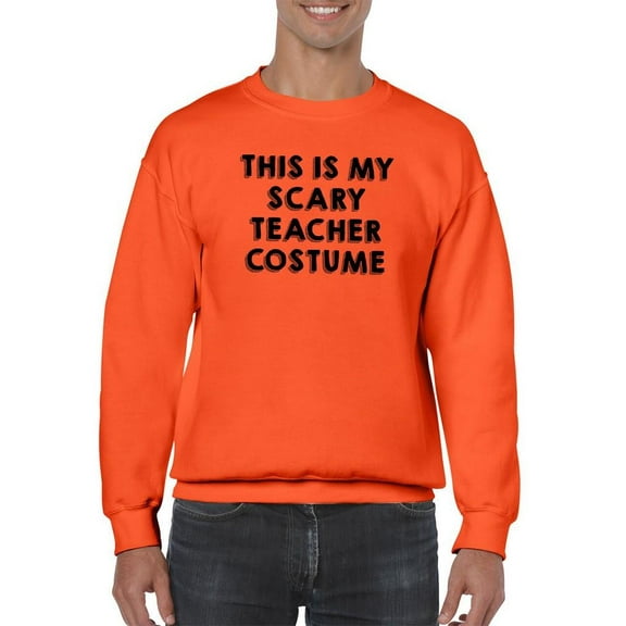 Scary Teacher Costume Sweatshirt Men -Smartprints Designs, Male 5X-Large