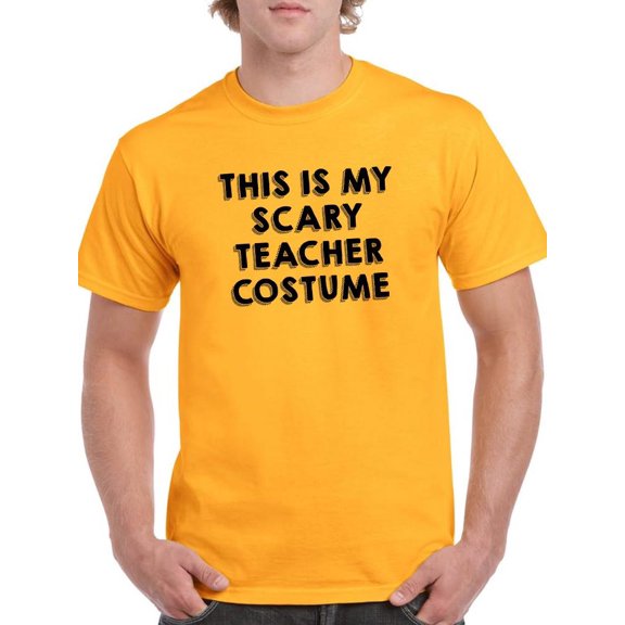 Scary Teacher Costume T-Shirt Men -Smartprints Designs, Male Large