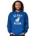 thumbnail image 1 of Scary Vegan Bunny Rabbit Vegetarian Hoodie Sweatshirt Women Men Brisco Brands M, 1 of 5