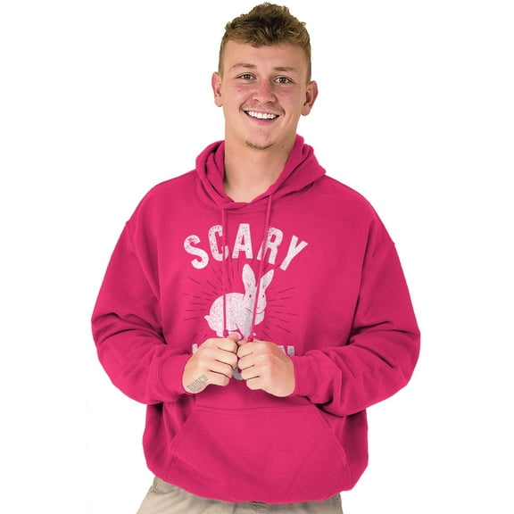 Scary Vegan Bunny Rabbit Vegetarian Hoodie Sweatshirt Women Men Brisco Brands S