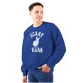 thumbnail image 1 of Scary Vegan Bunny Rabbit Vegetarian Sweatshirt for Men or Women Brisco Brands M, 1 of 5