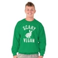 thumbnail image 1 of Scary Vegan Bunny Rabbit Vegetarian Sweatshirt for Men or Women Brisco Brands S, 1 of 5
