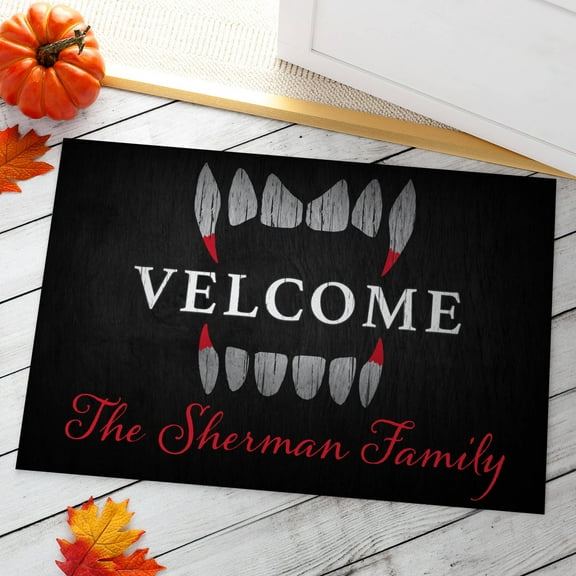 Scary Welcome Personalized Doormat