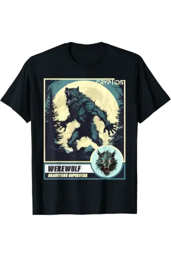 Scary Werewolf Howling At The Moon T-Shirt