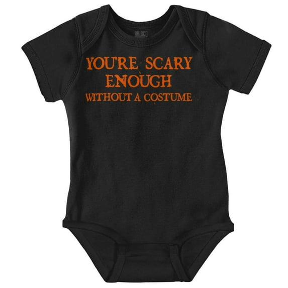 Scary Without A Costume Halloween Romper Boys or Girls Infant Baby Brisco Brands 12M