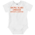 thumbnail image 1 of Scary Without A Costume Halloween Romper Boys or Girls Infant Baby Brisco Brands 18M, 1 of 6