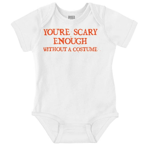 Scary Without A Costume Halloween Romper Boys or Girls Infant Baby Brisco Brands 18M