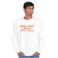 thumbnail image 1 of Scary Without A Costume Halloween Unisex Plus Fleece Graphic Sweatshirt Brisco Brands 4X, 1 of 5