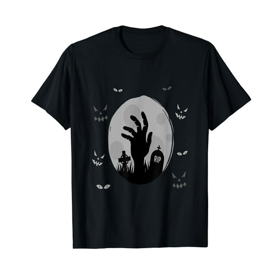 Scary Zombie Hand Out Of The Grave Graveyard Halloween Shirt