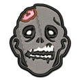 thumbnail image 1 of Scary Zombie Head Exposed Brains Applique Multi-Color Embroidered Hook & Loop Patch - 3 Inch Medium, 1 of 5