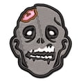 thumbnail interactive-video image 1 of 3.5" Ghostbusters Ghost Movie Logo Iron-On / Sew-On Embroidered Applique Patch – Hungry Bear Designs 1 of 3