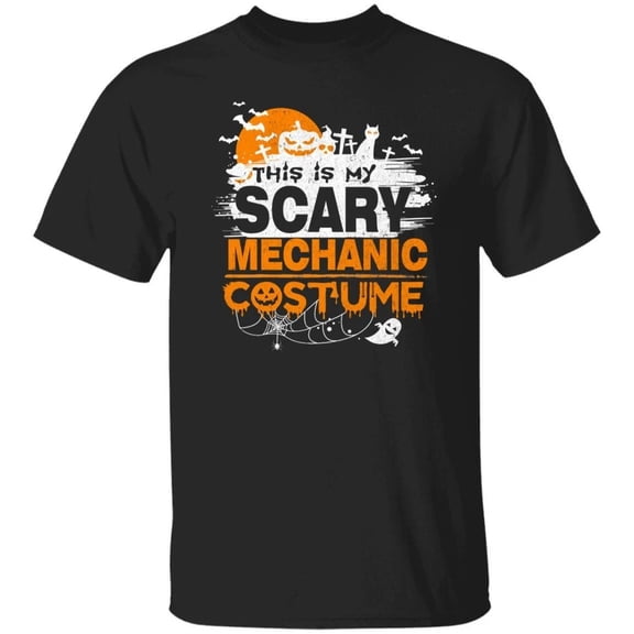 Scary mechanic costume Halloween Unisex T-Shirt Mechanic gift engineer tee