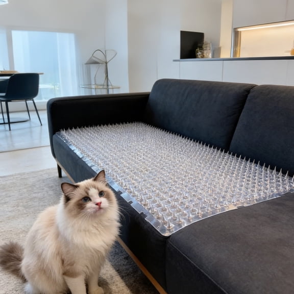 Scat Mat for Cats, Cat Repellent Outdoor/Indoor Scat Mat for Cats&Dogs, 16 x 13 Inch Cat Spike Mat with Spike is A Perfect Pet Training Mat Keep Pets Off Furniture, Gardens & Lawns for All Seasons