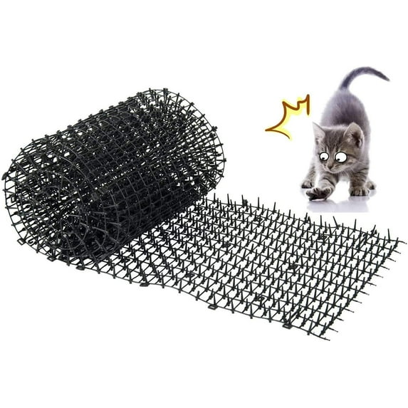 Scat Mat for Cats, Long-Lasting Protection against Animal Damage, Safe and Humane Cat Repellent, Weather Resistant 200 x 30 Cm Mat, Easy to Install and Maintain