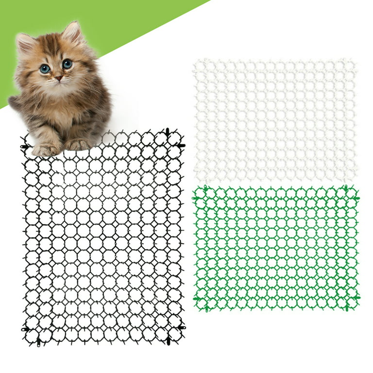 Scat Mat with Spikes Prickle Strips for Cats Dogs Spiked Mat Network Digging  Stopper for Garden Fence Outdoor Indoor Keep Pet Dog Cat Off Couch  Furniture (15.35 x 11.42) 