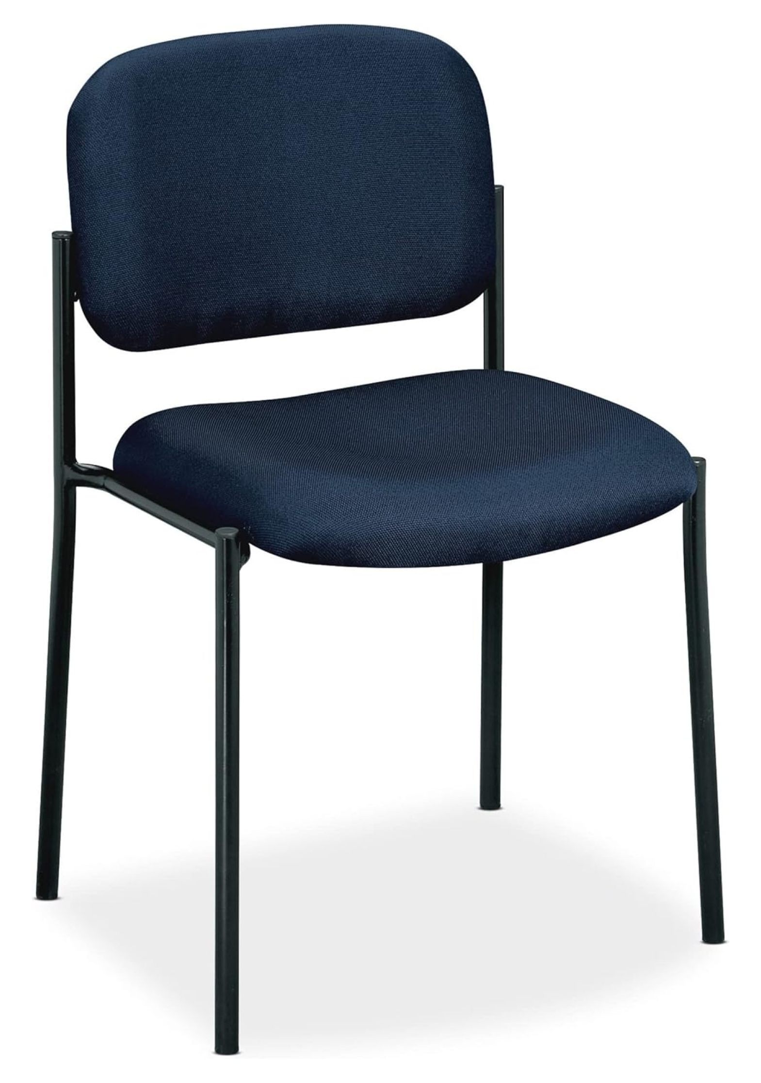 Scatter Guest Chair Upholstered Stacking Chair without Arms, Navy